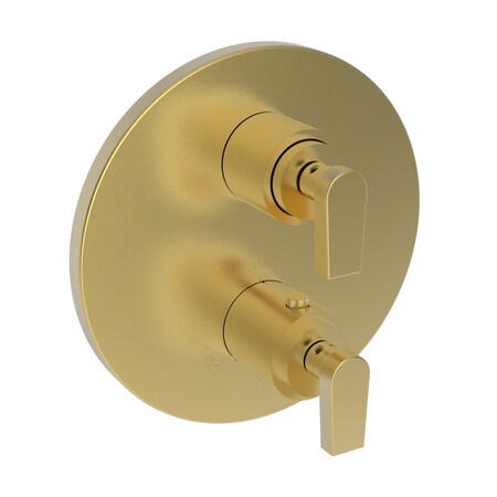Newport Brass 1/2" Round Thermostatic Trim Plate With Handle in Satin Gold (Pvd) 3-2973TR-24S